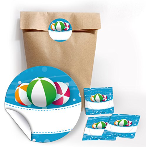 12 Geschenktüten/Natur + 12 Aufkleber Wasserbälle Schwimmbad für Gastgeschenke Mitgebsel beim Kindergeburtstag Mädchen Jungen 12 Geschenktüten/Natur + 12 Aufkleber Wasserbälle Schwimmbad für Gastgeschenke Mitgebsel beim Kindergeburtstag Mädchen Jungen von JuNa-Experten
