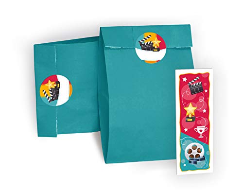 12 Geschenktüten/blau + 12 Aufkleber + 12 Lesezeichen Kino Mitgebsel Gastgeschenk Kindergeburtstag Geburtstag Mädchen Jungen Erwachsene 12 Geschenktüten/blau + 12 Aufkleber + 12 Lesezeichen Kino Mitgebsel Gastgeschenk Kindergeburtstag Geburtstag Mädchen Jungen Erwachsene von JuNa-Experten