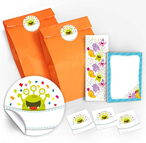12 Geschenktüten/orange + 12 Aufkleber + 12 Lesezeichen + 12 Mini-Notizblöcke lustige Monster/Mitgebsel Gastgeschenk für Kinder Jungen Mädchen beim Kindergeburtstag Geburtstag Hochzeit Taufe 12 Geschenktüten/orange + 12 Aufkleber + 12 Lesezeichen + 12 Mini-Notizblöcke lustige Monster/Mitgebsel Gastgeschenk für Kinder Jungen Mädchen beim Kindergeburtstag Geburtstag Hochzeit Taufe von JuNa-Experten