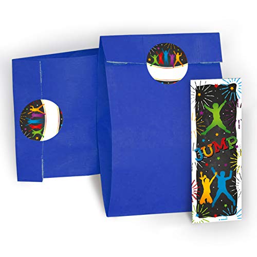 12 Lesezeichen + 12 Geschenktüten/dunkelblau + 12 Aufkleber Jump Party Trampolin Mitgebsel Gastgeschenk beim Kindergeburtstag Jungen Mädchen 12 Lesezeichen + 12 Geschenktüten/dunkelblau + 12 Aufkleber Jump Party Trampolin Mitgebsel Gastgeschenk beim Kindergeburtstag Jungen Mädchen von JuNa-Experten