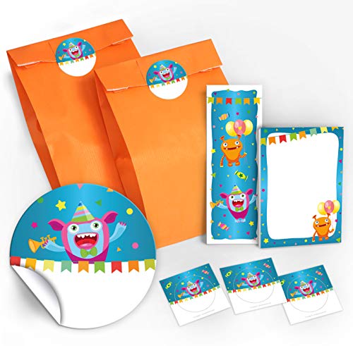 12 Lesezeichen + 12 Mini-Notizblöcke + 12 Geschenktüten/orange + 12 Aufkleber Monster Mitgebsel Gastgeschenk beim Kindergeburtstag Mädchen Jungen 12 Lesezeichen + 12 Mini-Notizblöcke + 12 Geschenktüten/orange + 12 Aufkleber Monster Mitgebsel Gastgeschenk beim Kindergeburtstag Mädchen Jungen von JuNa-Experten