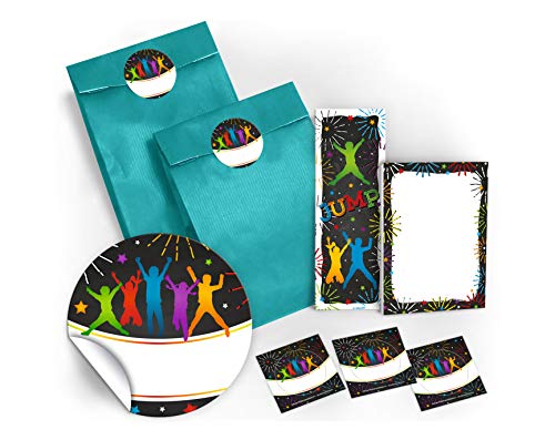 JuNa-Experten 12 Geschenktüten Blau + 12 Aufkleber + 12 Lesezeichen + 12 Mini-Notizblöcke – Jump Party Design, Mitgebsel, Gastgeschenke, Kindergeburtstag, Überraschungen, Jungen und Mädchen JuNa-Experten 12 Geschenktüten Blau + 12 Aufkleber + 12 Lesezeichen + 12 Mini-Notizblöcke – Jump Party Design, Mitgebsel, Gastgeschenke, Kindergeburtstag, Überraschungen, Jungen und Mädchen von JuNa-Experten