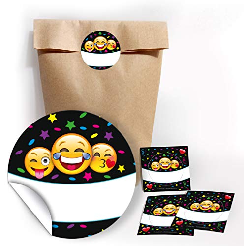12 Party-Tüten + 12 Aufkleber für Geschenke oder Mitgebseln beim Kindergeburtstag Mädchen Jungen Jungs/Papier-Tüten für Geschenkverpackung/Papierbeutel für Gastgeschenk Geschenktüten von JuNa-Experten