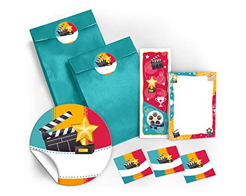 8 Lesezeichen + 8 Mini-Notizblöcke + 8 Geschenktüten/blau + 8 Aufkleber Kino Mitgebsel Gastgeschenk beim Kindergeburtstag Mädchen Jungen 8 Lesezeichen + 8 Mini-Notizblöcke + 8 Geschenktüten/blau + 8 Aufkleber Kino Mitgebsel Gastgeschenk beim Kindergeburtstag Mädchen Jungen von JuNa-Experten