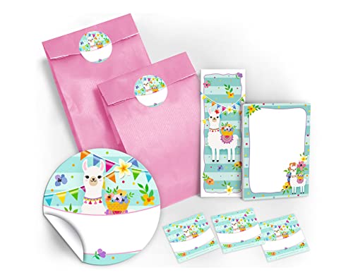 JuNa-Experten 10 Lesezeichen + 10 Mini-Notizblöcke + 10 Geschenktüten/Hellrosa + 10 Aufkleber Lama Mitgebsel Gastgeschenk beim Kindergeburtstag Mädchen JuNa-Experten 10 Lesezeichen + 10 Mini-Notizblöcke + 10 Geschenktüten/Hellrosa + 10 Aufkleber Lama Mitgebsel Gastgeschenk beim Kindergeburtstag Mädchen von JuNa-Experten