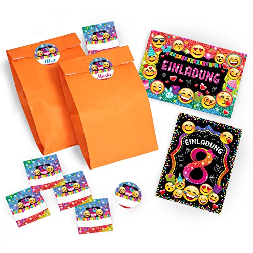 JuNa-Experten 12 Einladungskarten zum 8. Kindergeburtstag für Mädchen incl. 12 Umschläge, 12 Geschenktüten/orange, 12 Aufkleber/Einladung achte Geburtstag JuNa-Experten 12 Einladungskarten zum 8. Kindergeburtstag für Mädchen incl. 12 Umschläge, 12 Geschenktüten/orange, 12 Aufkleber/Einladung achte Geburtstag von JuNa-Experten