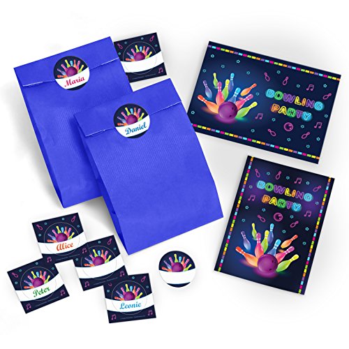 JuNa-Experten 6 Einladungskarten zum Kindergeburtstag Bowling für Mädchen und Jungen incl. 6 Umschläge, 6 Tüten, 6 Aufkleber/Erwachsene/Bunte Einladungen zum Geburtstag/Geburtstagseinladungen JuNa-Experten 6 Einladungskarten zum Kindergeburtstag Bowling für Mädchen und Jungen incl. 6 Umschläge, 6 Tüten, 6 Aufkleber/Erwachsene/Bunte Einladungen zum Geburtstag/Geburtstagseinladungen von JuNa-Experten