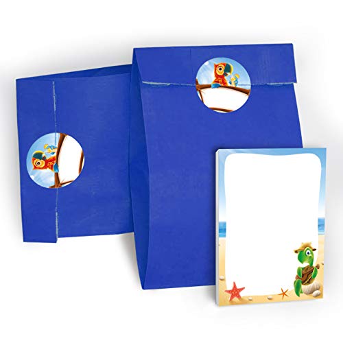 JuNa-Experten Mitgebsel Kindergeburtstag Set aus 12 Geschenktüten + 12 Aufkleber + 12 Mini-Blöcke Papagei/Party-Tüten Gastgeschenke Kinder Mädchen Jungen Jungs Notizblock JuNa-Experten Mitgebsel Kindergeburtstag Set aus 12 Geschenktüten + 12 Aufkleber + 12 Mini-Blöcke Papagei/Party-Tüten Gastgeschenke Kinder Mädchen Jungen Jungs Notizblock von JuNa-Experten