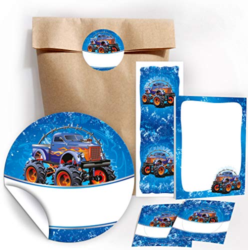 Mitgebsel Kindergeburtstag 12 Geschenktüten/Natur + 12 Aufkleber + 12 Lesezeichen + 12 Mini-Notizblöcke Monster-Truck/Gastgeschenke für Kinder Junge Jungs Geburtstag Giveaways Auto Party-Tüten Mitgebsel Kindergeburtstag 12 Geschenktüten/Natur + 12 Aufkleber + 12 Lesezeichen + 12 Mini-Notizblöcke Monster-Truck/Gastgeschenke für Kinder Junge Jungs Geburtstag Giveaways Auto Party-Tüten von JuNa-Experten