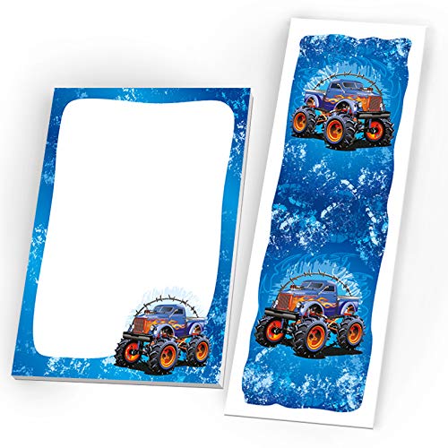 Mitgebsel Kindergeburtstag 12 Lesezeichen + 12 Mini-Notizblöcke Monster-Truck/Gastgeschenk für Geburtstag Jungen Jungs Kinder Auto Giveaways Mitgebsel Kindergeburtstag 12 Lesezeichen + 12 Mini-Notizblöcke Monster-Truck/Gastgeschenk für Geburtstag Jungen Jungs Kinder Auto Giveaways von JuNa-Experten
