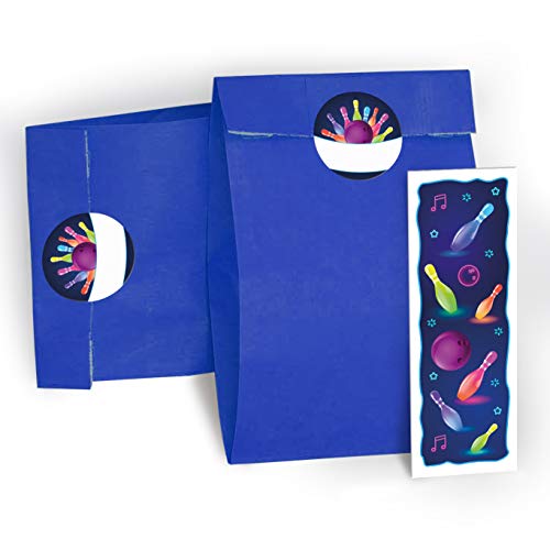 Mitgebsel Set aus 12 Geschenktüten/dunkelblau, 12 Aufkleber und 12 Lesezeichen Bowling neon/Gastgeschenk bei Geburtstag Kindergeburtstag Hochzeit Taufe Einschulung für Kinder Jungen Mädchen Mitgebsel Set aus 12 Geschenktüten/dunkelblau, 12 Aufkleber und 12 Lesezeichen Bowling neon/Gastgeschenk bei Geburtstag Kindergeburtstag Hochzeit Taufe Einschulung für Kinder Jungen Mädchen von JuNa-Experten
