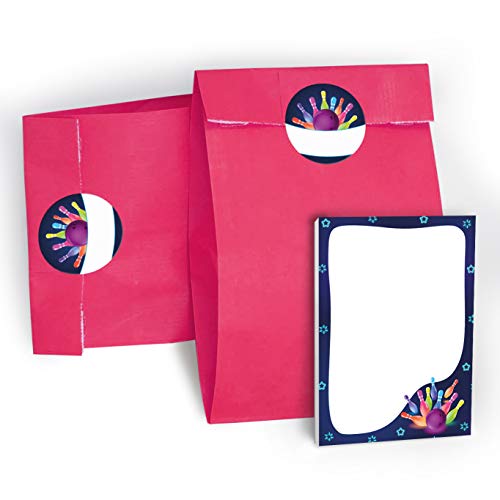 Mitgebsel Set aus 12 Geschenktüten/pink, 12 Aufkleber und 12 Mini-Blöcke Bowling neon/Geschenktüten für Gastgeschenke Kinder Jungen Mädchen beim Kindergeburtstag Geburtstag Kinderfest Party-Tüten Mitgebsel Set aus 12 Geschenktüten/pink, 12 Aufkleber und 12 Mini-Blöcke Bowling neon/Geschenktüten für Gastgeschenke Kinder Jungen Mädchen beim Kindergeburtstag Geburtstag Kinderfest Party-Tüten von JuNa-Experten