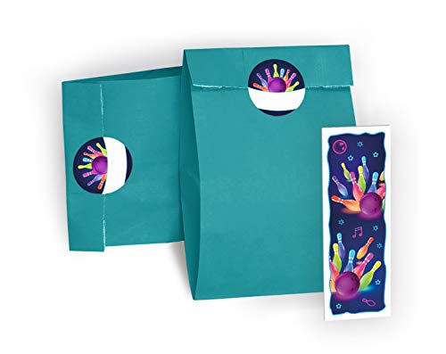 Mitgebsel Set aus 12 Geschenktüten/Petrol, 12 Aufkleber und 12 Lesezeichen Bowling neon/Gastgeschenk bei Geburtstag Kindergeburtstag Hochzeit Taufe Einschulung für Kinder Jungen Mädchen Mitgebsel Set aus 12 Geschenktüten/Petrol, 12 Aufkleber und 12 Lesezeichen Bowling neon/Gastgeschenk bei Geburtstag Kindergeburtstag Hochzeit Taufe Einschulung für Kinder Jungen Mädchen von JuNa-Experten