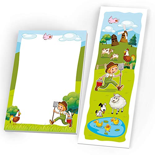 Mitgebsel Set aus 12 Lesezeichen + 12 Mini-Notizblöcke Bauernhof/Geschenk für Kindergeburtstag Hochzeit Taufe Geburtstag Einschulung Jungen Mädchen Mitgebsel Set aus 12 Lesezeichen + 12 Mini-Notizblöcke Bauernhof/Geschenk für Kindergeburtstag Hochzeit Taufe Geburtstag Einschulung Jungen Mädchen von JuNa-Experten