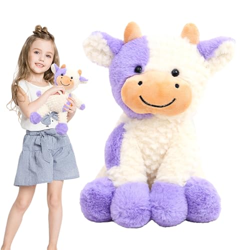 Cow Stuffed Animal, Realistic Plush Toy, Soft Cuddly Doll, Cute Farm Animal Figure, for Boys, Girls, Kids, Easter, Valentines Day, Nursery, Bedroom, Playtime, Gifting, Home Decoration, 11.81 inches von Jubepk