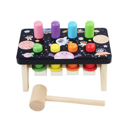 Jubepk Baby Hammer Toy, Colorful Whack Mole Game, Wooden Pounding Bench with Mallet, Fine Motor Skill Development, Educational Preschool Toy for Girls, Ideal for Early Learning Jubepk Baby Hammer Toy, Colorful Whack Mole Game, Wooden Pounding Bench with Mallet, Fine Motor Skill Development, Educational Preschool Toy for Girls, Ideal for Early Learning von Jubepk
