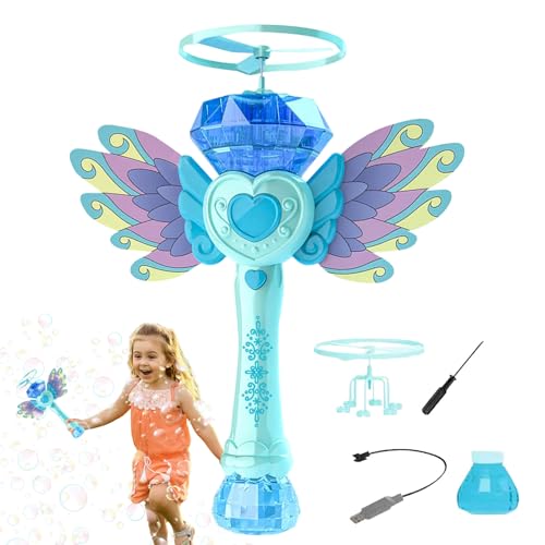 Jubepk Bubble Blower Wand, Rechargeable Maker Stick, Electric Handheld Kids Toy for Outdoor Fun, Beach Games, Party Supplies Boys, Girls, Backyard, Summer Activities, 13.78 Inches Jubepk Bubble Blower Wand, Rechargeable Maker Stick, Electric Handheld Kids Toy for Outdoor Fun, Beach Games, Party Supplies Boys, Girls, Backyard, Summer Activities, 13.78 Inches von Jubepk