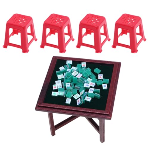 Jubepk Chinese Small Mahjong, Mini Kids Game, 3.35/3.35/2.36 Inches, Complete and Portable Kit, Mahjong Set for Travel Storage, Young Children, Friends, Home Jubepk Chinese Small Mahjong, Mini Kids Game, 3.35/3.35/2.36 Inches, Complete and Portable Kit, Mahjong Set for Travel Storage, Young Children, Friends, Home von Jubepk