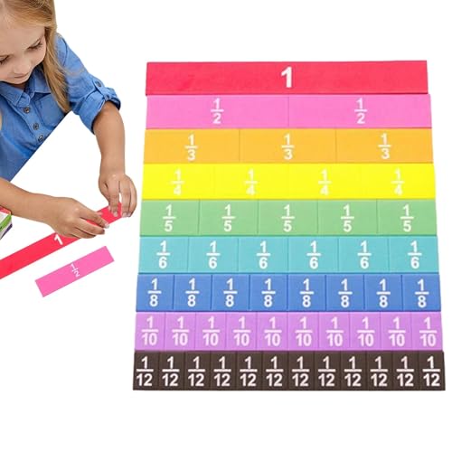 Jubepk Colorful Fraction Tiles, Fraction Teaching Tiles, Classroom Education Aid, Sturdy Eva Material, Ideal for Improving Fine Motor Skills in Elementary School Students Jubepk Colorful Fraction Tiles, Fraction Teaching Tiles, Classroom Education Aid, Sturdy Eva Material, Ideal for Improving Fine Motor Skills in Elementary School Students von Jubepk