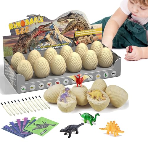 Jubepk Dinosaur Eggs Excavation Kit, Easter Eggs with Hidden Toys, Fun STEM Digging Adventure, Science Experiment, 12 Pack, Easter Basket and Stocking Stuffer Jubepk Dinosaur Eggs Excavation Kit, Easter Eggs with Hidden Toys, Fun STEM Digging Adventure, Science Experiment, 12 Pack, Easter Basket and Stocking Stuffer von Jubepk