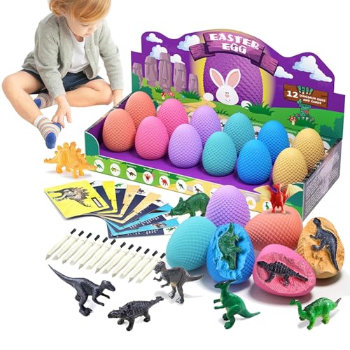 Jubepk Dinosaur Eggs Excavation Kit, Easter Eggs with Hidden Toys, Fun STEM Digging Adventure, Science Experiment, 12 Pack, Easter Basket and Stocking Stuffer Jubepk Dinosaur Eggs Excavation Kit, Easter Eggs with Hidden Toys, Fun STEM Digging Adventure, Science Experiment, 12 Pack, Easter Basket and Stocking Stuffer von Jubepk
