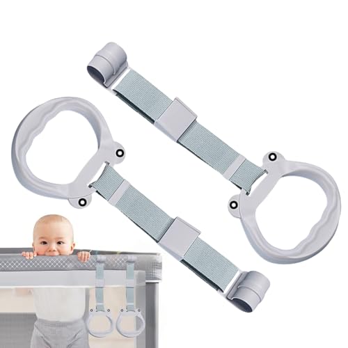 Jubepk Gehgriffe für Kleinkinder, Gehhilfe, 19 x 8 x 1 cm, Bettständer, sicherer Motoriktrainer, Klimmzugringe für Kinder, Weiß Jubepk Gehgriffe für Kleinkinder, Gehhilfe, 19 x 8 x 1 cm, Bettständer, sicherer Motoriktrainer, Klimmzugringe für Kinder, Weiß von Jubepk