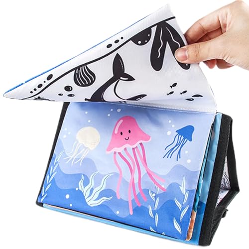 Jubepk High Contrast Toy, Baby Cloth Book, Stimulation Toys, Early Learning Books, 8.86x5.71x5.31 Inches, Perfect for Tummy Time, Floor Game or Travel, Multicolor Jubepk High Contrast Toy, Baby Cloth Book, Stimulation Toys, Early Learning Books, 8.86x5.71x5.31 Inches, Perfect for Tummy Time, Floor Game or Travel, Multicolor von Jubepk