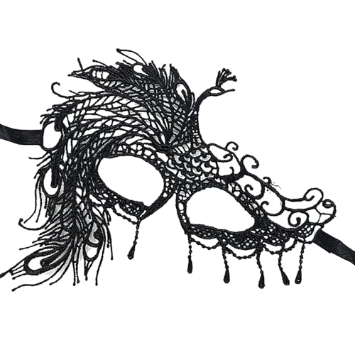 Jubepk Lace Eye Masque - Cosplay Kostüm Gesichtsmaske - Festdekoration Augenbinde Für Damen Mädchen Halloween Weihnachten Geburtstag Party Cosplay Fasching von Jubepk