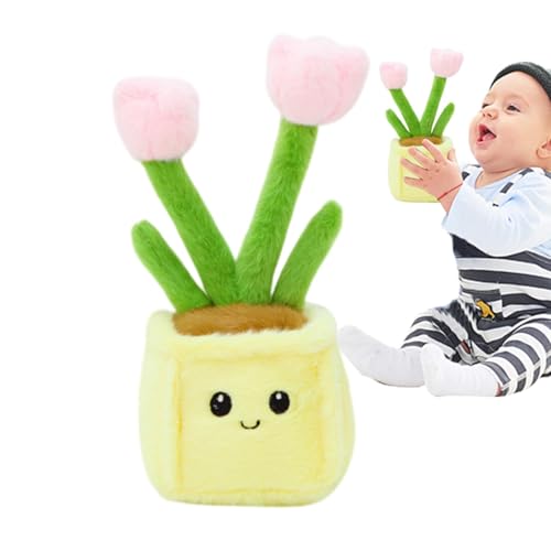 Jubepk Potted Flower Plush, Soft Simulation Plant Doll, 34.1/16.8/12.1 Inches, Exquisite Floral Stuffed Toy, Cozy Decorative for Home, Company, and Gift Giving (Multicolor) von Jubepk