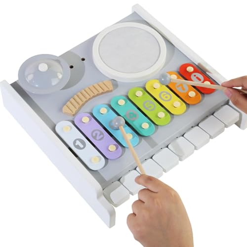 Jubepk Xylophone Musical Toy, Colorful Kids Drum and Percussion Set, Multi-Functional Music Instruments, Boho Design, Educational Sound Toys, Ideal for Boys and Girls Jubepk Xylophone Musical Toy, Colorful Kids Drum and Percussion Set, Multi-Functional Music Instruments, Boho Design, Educational Sound Toys, Ideal for Boys and Girls von Jubepk