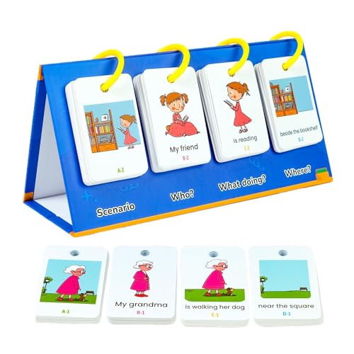 Phonics Flash Cards, 80 Piece Interactive Letter Sounds Game, English Learning Flash Card Set, Early Educational Tool with Pictures and Text, Ideal for Kids, Classroom Supplies von Jubepk