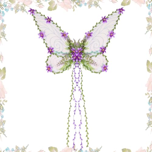 Feenflügel, Dragonfly Wings mit Reben - Festival -Partyzubehör für Bühnenperformance - Weihnachten Halloween Holiday Make -up von Jubilofex