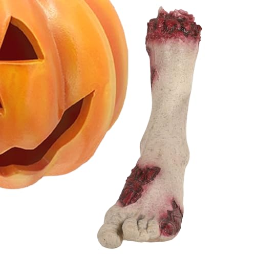 Halloween Dead Body Requisiten | Gefälschte beängstigende abgetrennte Handfuß für Horror-Themenpartys, Halloween Scary Requisiten blutige Leiche Teile für Horror-Themen, Fluchtzimmer Filmfernsehfotogr von Jubilofex