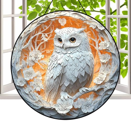 Holzrätsel Erwachsener 3D - Holzeulen -Puzzle 150 -teilige 3D -Hartpuzzle -Rätsel, Vogelrätsel, Erwachsene Eulenrätsel für den Muttertag, Thanksgiving, Weihnachten von Jubilofex