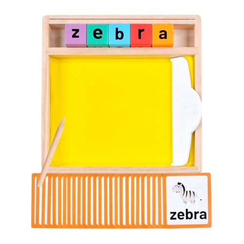 Holzsandtablett - sensorisches Spielwerkzeug, Achtsamkeitsset | Beruhigende Aktivität Stressübung, Relabstherapy Sandbox für Kinder, Meditationstablett von Jubilofex