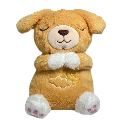 Jubilofex Beruhigendes Plüschspielzeug – atmungsaktiver Büffel, Sound | tragbar Sleep Time Comfort Tier mit Lichtschein von Jubilofex