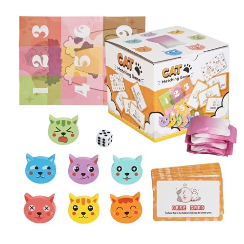 Jubilofex -Bildungsspielzeug - Katzenthema -Lernaktivitäten Spiele, sichere Kinder im Vorschullernspielzeug - für Weihnachtslieder Stickers Stickers Klassenzimmer Reisen Mädchen Mädchen von Jubilofex