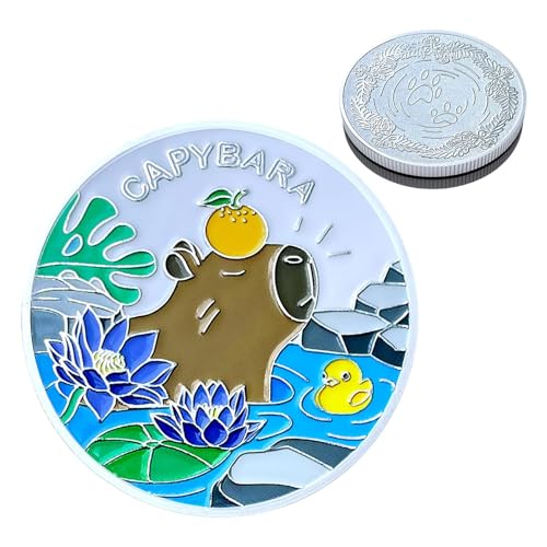 Jubilofex Capybara Erinnerungsmünze | Sammlerstück | Metall Souvenir Sammlerstück Repsake mit Acryl-Schutzbox für Heimdekoration Freunde Familiensammler Jubilofex Capybara Erinnerungsmünze | Sammlerstück | Metall Souvenir Sammlerstück Repsake mit Acryl-Schutzbox für Heimdekoration Freunde Familiensammler von Jubilofex