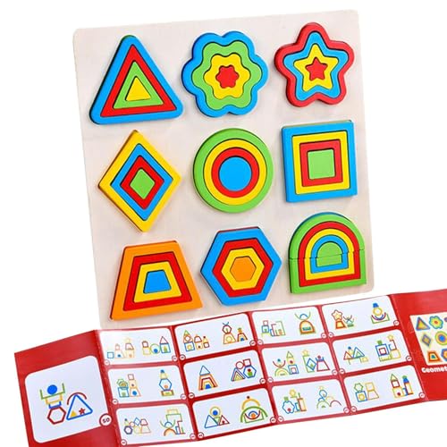 Jubilofex Holzform -Rätsel | Formen Lernspielzeug | Geometrische Aktivitäten für Entwicklung Bildung Lernblock Kindergärten Mädchen Baby Baby Jubilofex Holzform -Rätsel | Formen Lernspielzeug | Geometrische Aktivitäten für Entwicklung Bildung Lernblock Kindergärten Mädchen Baby Baby von Jubilofex