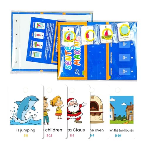 Jubilofex Lesen von Flash -Karten, Kindergarten -Flash -Karten | 80x Phonics Game Letter Sounds Interactive - Frühe pädagogische Klassenzimmerlieferungen mit Bildern und Texten Englisch Aufklärung von Jubilofex