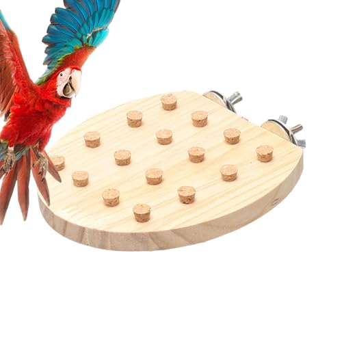 Jubilofex Papageienspielzeug Für Große Vögel | Mehrzweck -Papageien -Puzzlespielzeugkauen Block | Kleines Tieraktivitätsspiel -Holzbrett Für Simeta -Sittiche von Jubilofex