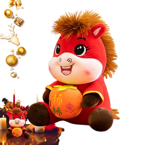 Jubilofex Plüschpferd, chinesische Neujahrstiere, 2026 Cartoon Gott des Vermögens Frieden chinesische Neujahrs -Maskottchenpuppe für Kinderbetttisch Sofa Party Jubilofex Plüschpferd, chinesische Neujahrstiere, 2026 Cartoon Gott des Vermögens Frieden chinesische Neujahrs -Maskottchenpuppe für Kinderbetttisch Sofa Party von Jubilofex