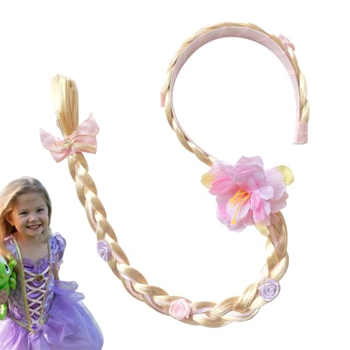 Jubilofex Prinzessinnen-Perücke, Stirnband, Haarband für Mädchen, weich, bunt von Jubilofex