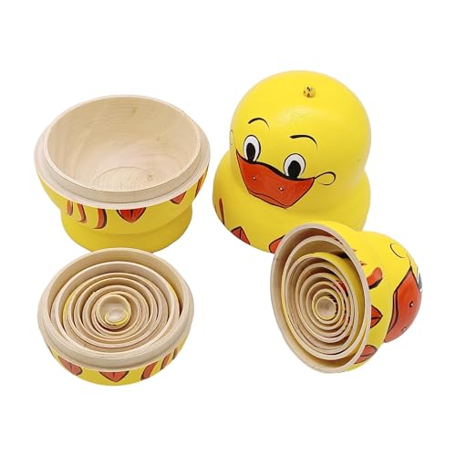 Jubilofex Russische Stapelpuppen - 10pcs Wood Duck Russische Stapelpuppen - Desktop -Ornament für Schränke, Wohnzimmer, Bücherregale, Büros Jubilofex Russische Stapelpuppen - 10pcs Wood Duck Russische Stapelpuppen - Desktop -Ornament für Schränke, Wohnzimmer, Bücherregale, Büros von Jubilofex