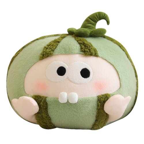 Jubilofex Wassermelone Plüsch,Wassermelone Plüschfigur - Auffälliges Niedliches Dekokissen Für Zuhause Männer Frauen Kinder Sofa von Jubilofex