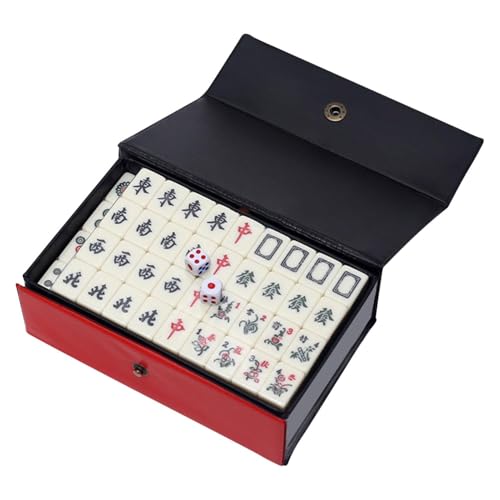 Mahjong Set – Reisespiel, erweiterte Verwendung, nummerierte Fliesen | Mini-Melamin-Blöcke, 144 Stück, kompakt, Puzzle, Herausforderung für Zuhause, Vintage-Stil, traditionelles Spielset für Freunde Mahjong Set – Reisespiel, erweiterte Verwendung, nummerierte Fliesen | Mini-Melamin-Blöcke, 144 Stück, kompakt, Puzzle, Herausforderung für Zuhause, Vintage-Stil, traditionelles Spielset für Freunde von Jubilofex