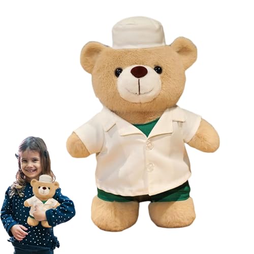 Plüschschwester - Weiches Spielzeugbär Geschenk, medizinisches Personal Wertschätzung vorhanden | Stofftiere mit gleichmäßigem Outfit, kuschely Danke Überraschung, bald in den Krankenhaus Beglei von Jubilofex