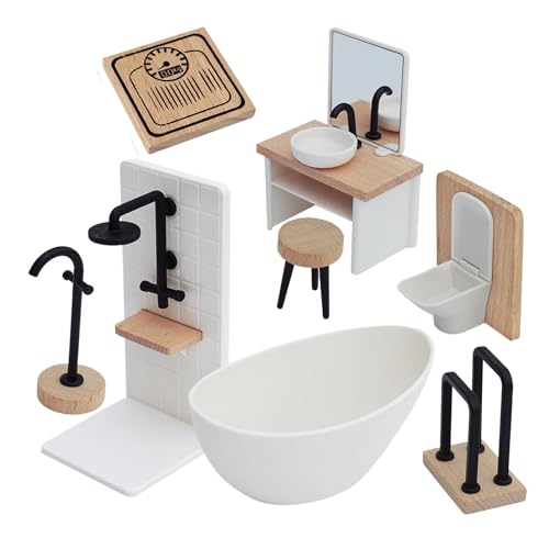 Puppenhaus Badezimmerzubehör | 1:12 Skala Mini Duschflächenszene Model, Simulationsmöbel tun Spielezubehör für Mädchen Puppenhaus Miniatur -Schmuck für kreativen Spaß Puppenhaus Badezimmerzubehör | 1:12 Skala Mini Duschflächenszene Model, Simulationsmöbel tun Spielezubehör für Mädchen Puppenhaus Miniatur -Schmuck für kreativen Spaß von Jubilofex