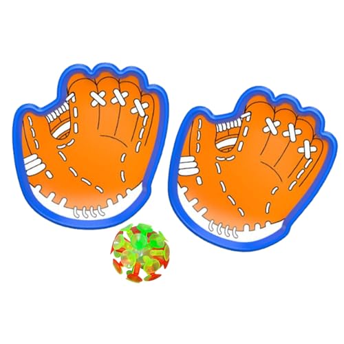 Throw Und Fang Sticky Ball Game - Outdoor Paddle Racket Set, Lustiges Spielzeug | Klettwurfspiel Für Kinder, Familienspiel, , Garten, Picknick, Reisen, Backyard -Sportaktivitäten, Interaktives S von Jubilofex
