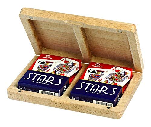 Juego - Holz Kartenhülle für Poker und Kartenspiele I Passend für 2 Kartendecks I Reisespiel-Zubehör - Braun Juego - Holz Kartenhülle für Poker und Kartenspiele I Passend für 2 Kartendecks I Reisespiel-Zubehör - Braun von Juego